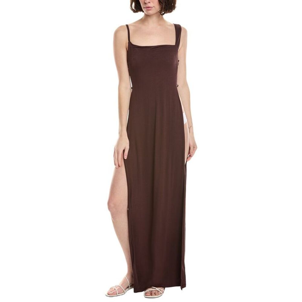 Riot Womens  Monroe Maxi Cover-Up Dress, Brown